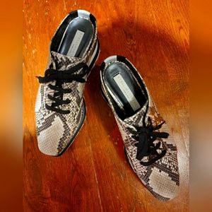 Stella McCartney Snake-Embossed Platform Wedge.  European Size 37.5.  US 7